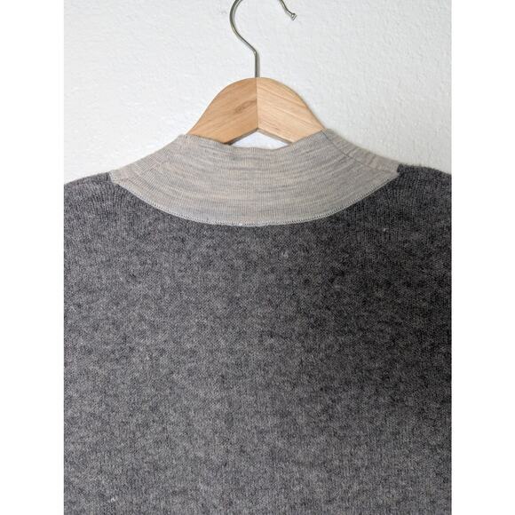 Anthropologie Moth Boucle Alpaca Wool Grey V Neck Pullover Sweater Size XS Hygge - Picture 9 of 12